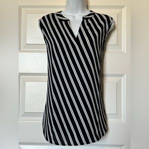 Anne Klein flowy striped v-neck tunic